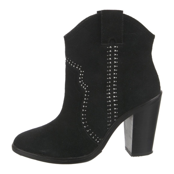 Joie Suede Studded Accents Western Booties Size: 8 - Picture 1 of 5
